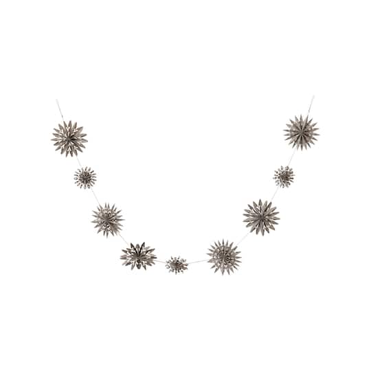 Hello Honey® 6ft. Gray Paper Snowflake Garland in Kraft Box